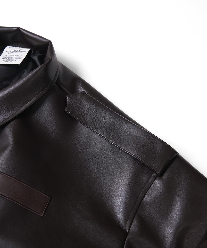 Stigma A-2 Oversized Crop Faux Leather Jacket