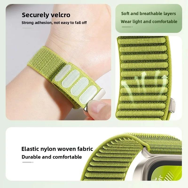 Metal Head Nylon Braided Loop Strap for Xiaomi Mi Band 9 Pro 8 Pro Sport Breathable Bracelet for Redmi Watch 6 5 4 Band Accessories
