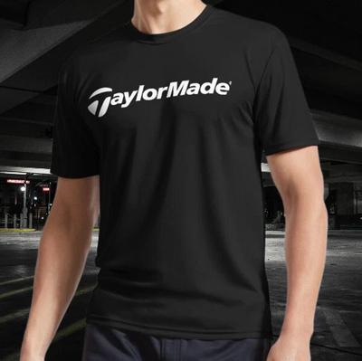 TAYLORMADE-GOLF ЛОГОТИП БЕЛЫЙ Активная футболка Смешной размер Мода Американская футболка