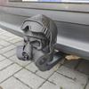 Trailer Ball Cover with Steel Helmet And Gas Shield Mask-shaped Trailer Cover Funny Trailer Hitch Covers Towing Truck RV Accessories