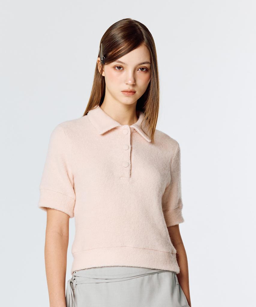 LARTIGENT L15 Terry Collar T-Shirt(Pink)