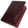 Визитница для визиток из натуральной итальянской кожи, чехол для визиток из растительной кожи, коричневый x [Linody], мужской, кожа, [натуральное дубление] (Темно коричневый)