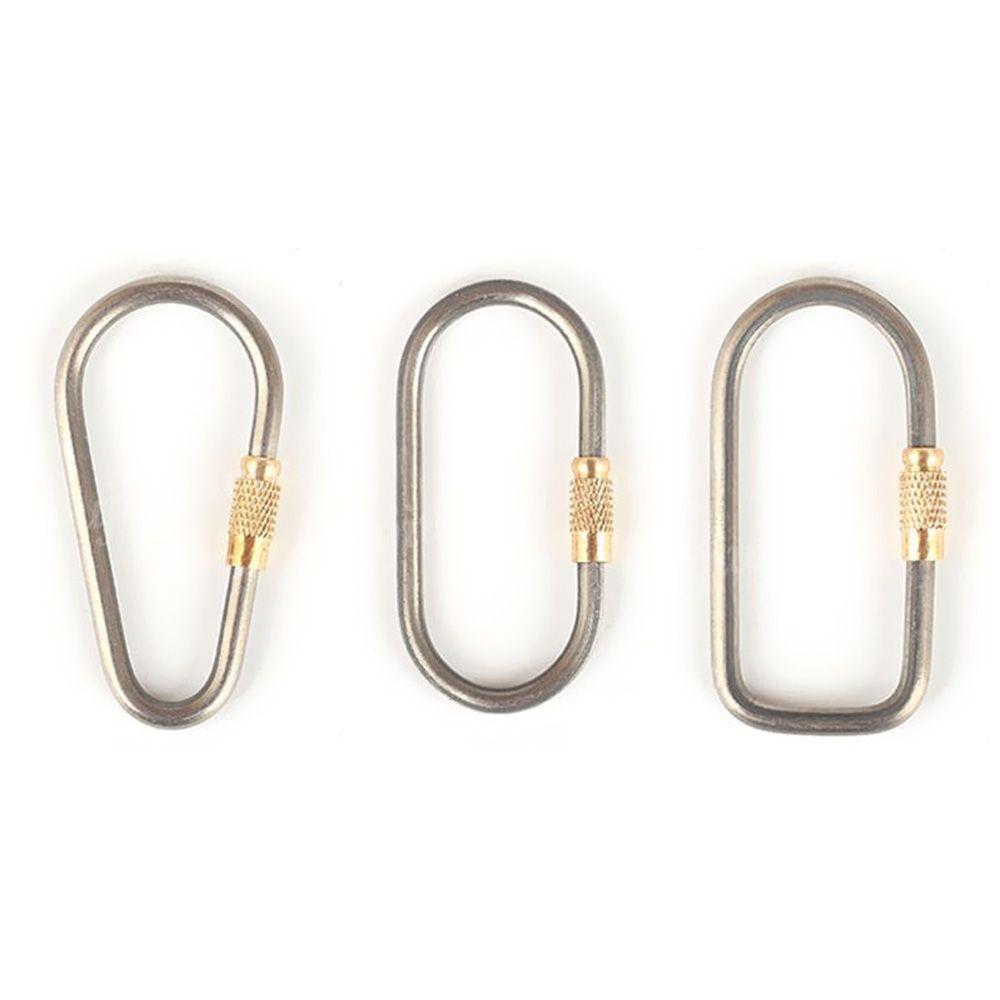 Portable Outdoor Camping Carabiner TC4 Titanium Keychain Lightweight Hanging Buckle Backpack Buckle