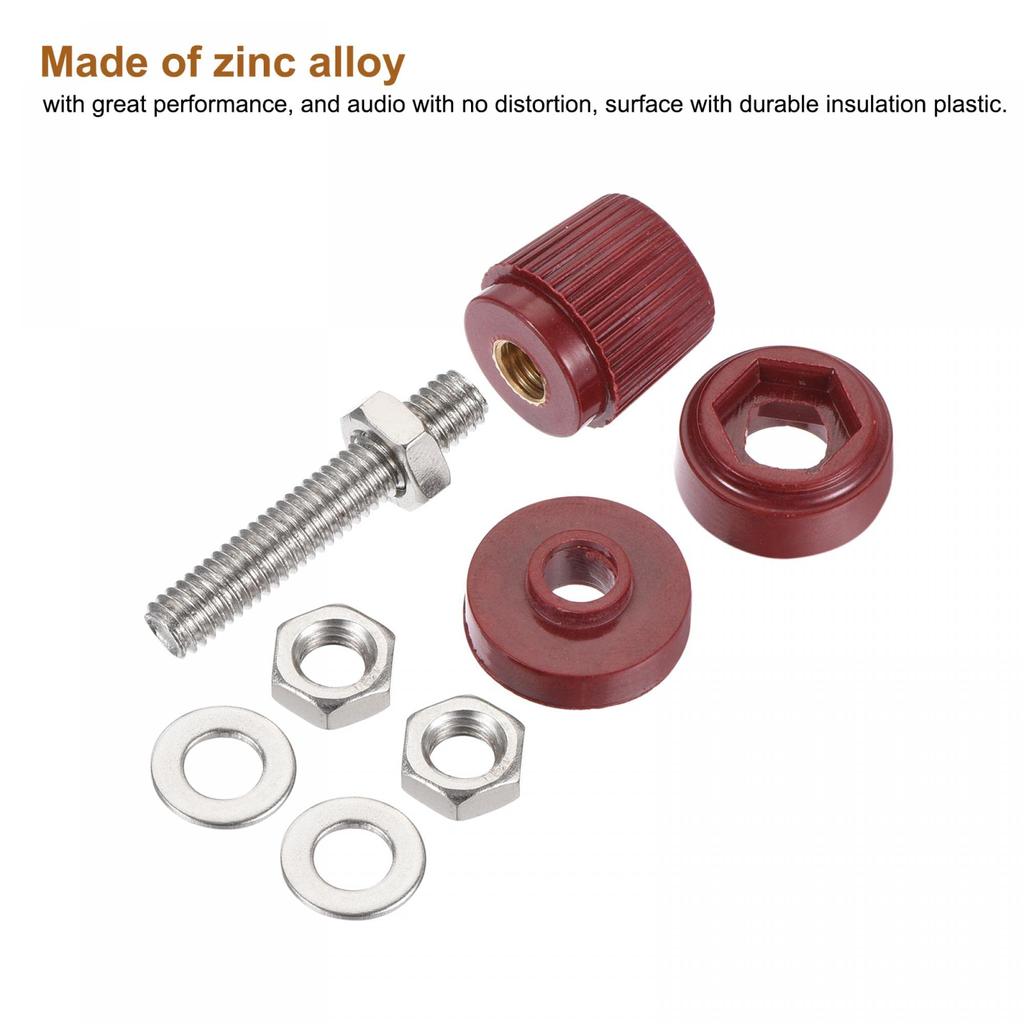 Uxcell Terminal Binding Post Усилитель Терминал Соединитель Jack Динамик Черный Красный 1 Набор