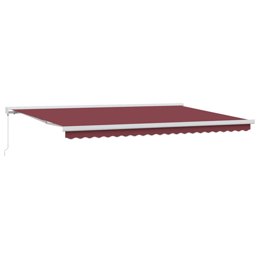 Manual Awning Burgundy Red 500x300 cm