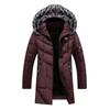 Men's Autumn Winter Pure Color Pocket Open a Hat Zipper Hooded Jacket Top Coat