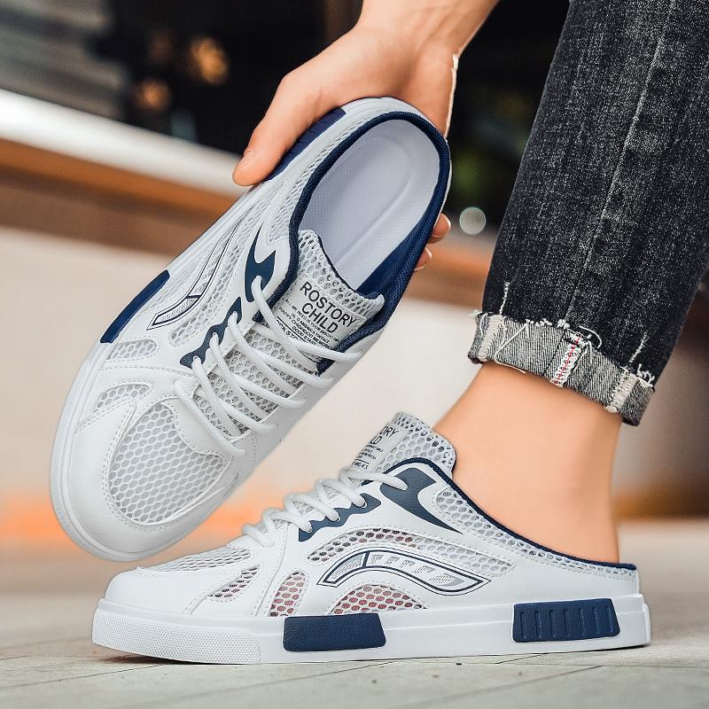 Мужские спортивные сандалии Летние мюли с открытой спиной Повседневные сандалии Кроссовки Сабо Школьные тапочки Большие размеры