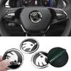 2025 New 42mm Car Interior for SKODA Kodiaq Yeti Rapid Spaceback Fabia 1 2 Karoq Octavia A5 RS Superb Steering Wheel Emblem Stic