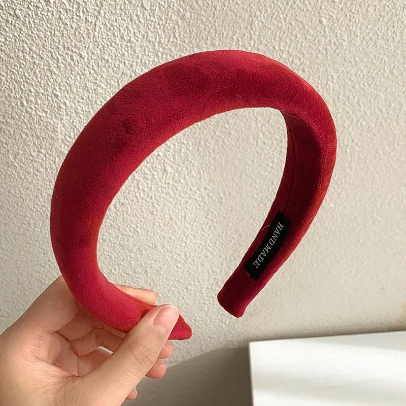 New 2022 High-End Retro Red Headband for Women - Perfect for Autumn, Winter & Holidays