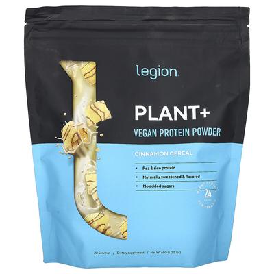 Plant+, Веганский протеиновый порошок, Коричная каша, 1.5 фунта (680 г)