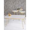 Журнальный столик Nesting и журнальный столик Kr Set Gold White Wire