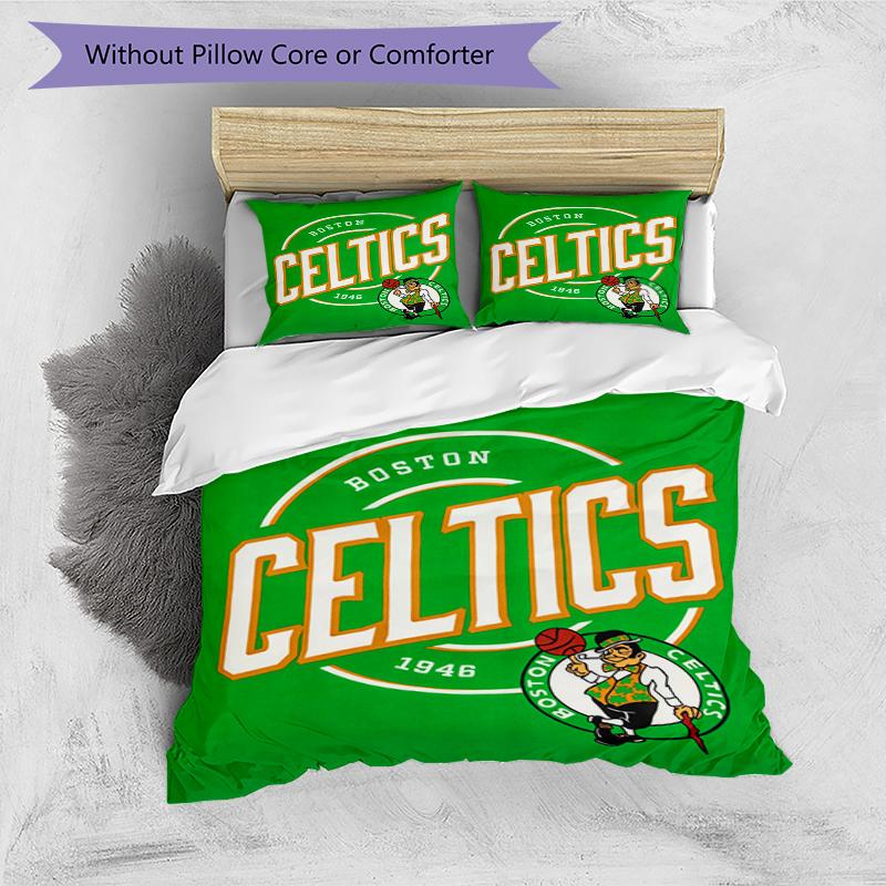 Boston Celtics Pride Themed Bedding 3Pcs Duvet Cover Set Decorative Bed Linen For Teen Room Home Decoration