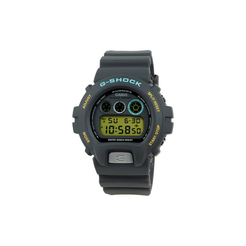 Casio Серия G-SHOCK Совместная модель с Джоном Майером Кварцевый механизм Ремешок из смолы Японские и корейские часы Мужские часы Серый циферблат DW6900JM20-8CR
