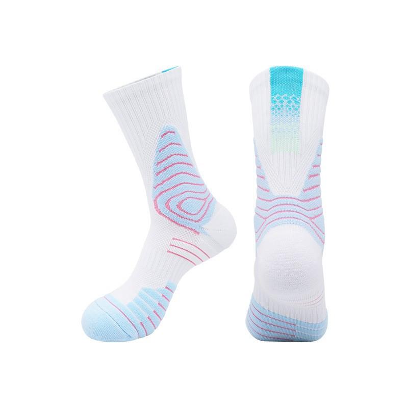 Basketball Socks Men'S Medium Tube Socks Sweat-Absorbing Sports Socks Professional Medium Top Socks Sweat-Absorbing Towel Bottom Socks Men