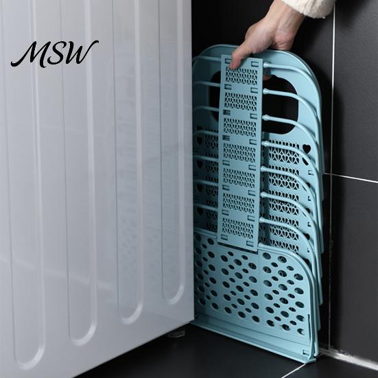 Dorm Room Essentials for Students Foldable Laundry Basket, Breathable Hollow Design, Wall Mounted No Drill Organizer Space Saving Organizer, Bathroom