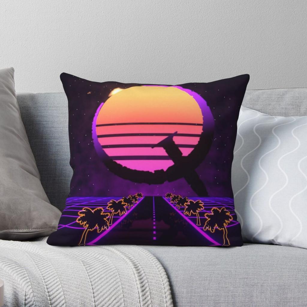 Summer Of Quake Square Pillowcase Polyester Linen Velvet Creative Zip Decorative Throw Pillow Case Sofa Cushion Cover