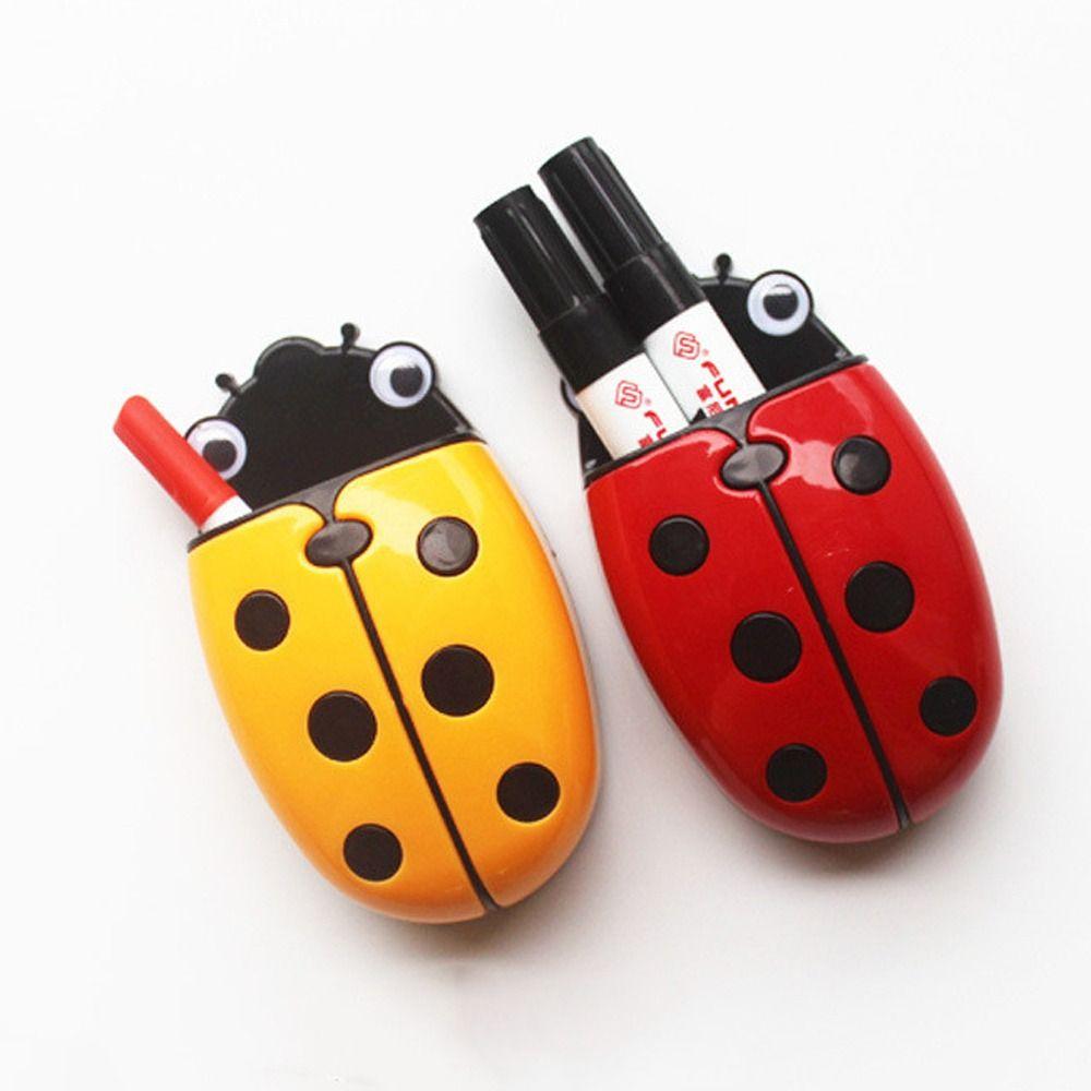 Ladybug Shape Whiteboard Marker Holder Storage Box Magnetic Erase Workshop Home