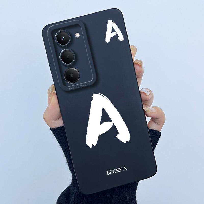 For Xiaomi Redmi 15 5G Cover Case Cute Initial Letters Couple Silicone Soft Matte Phone Bumper for REDMI15 5G Shockproof Casing