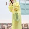 Long Raincoat Single-breasted Hooded Reusable Men Women Rainy Day Outdoor Hoodie Rain Coat for Garden