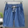 Летние мужские джинсовые шорты винтажная одежда больших размеров повседневные короткие шорты с эластичной резинкой на талии