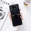 Для Samsung Galaxy Z Flip 4 3 Роскошный простой силиконовый чехол с пряжкой, складной противоударный защитный чехол, аксессуары