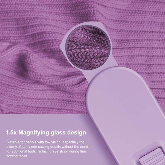 Retractable Seam Opener Stitch Remover with 1.5x Magnifying Glass Portable Thread Remover