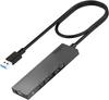 USB-концентратор TSUPY с удлинителем 65 см Ultra, совместимый с Windows и другими, идеален для телеработы и удаленной работы, 4-портовый, тонкий, легкий,