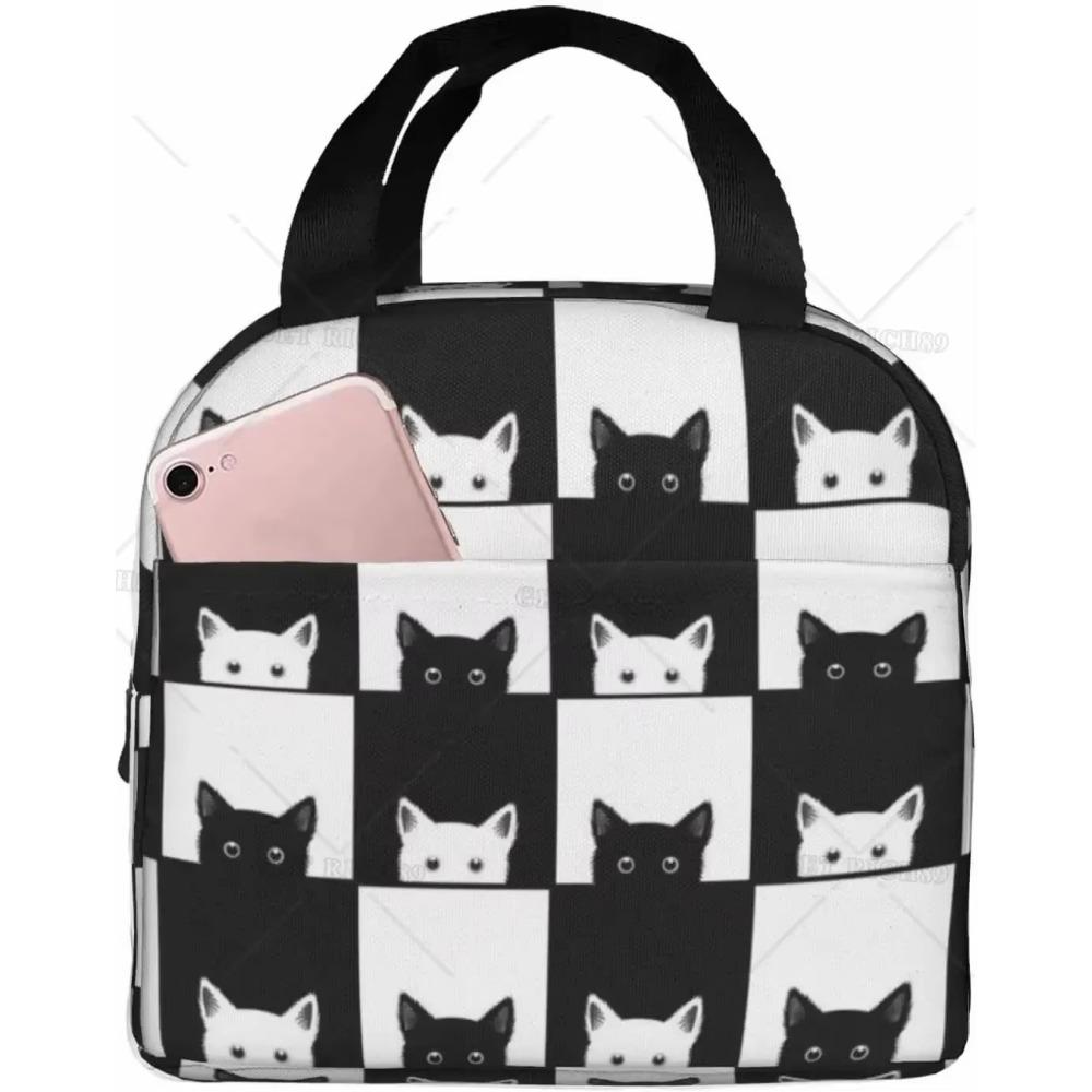 Розовые летние фрукты арбуз ананас кошка термосумка для ланча для девочек многоразовая сумка для ланча портативная сумка-холодильник для ланча