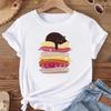 (Asian Size) T Shirt Women Print Tee Top Cat Funny Trend Cute Lovely Style Fashion Female Clothing Short Sleeve Graphic T-shirts