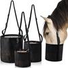 Horse Hay Feeding Bags Hanging Neck Adjustable Outdoor Hay Bags Portable Pet Animal Feed Bags