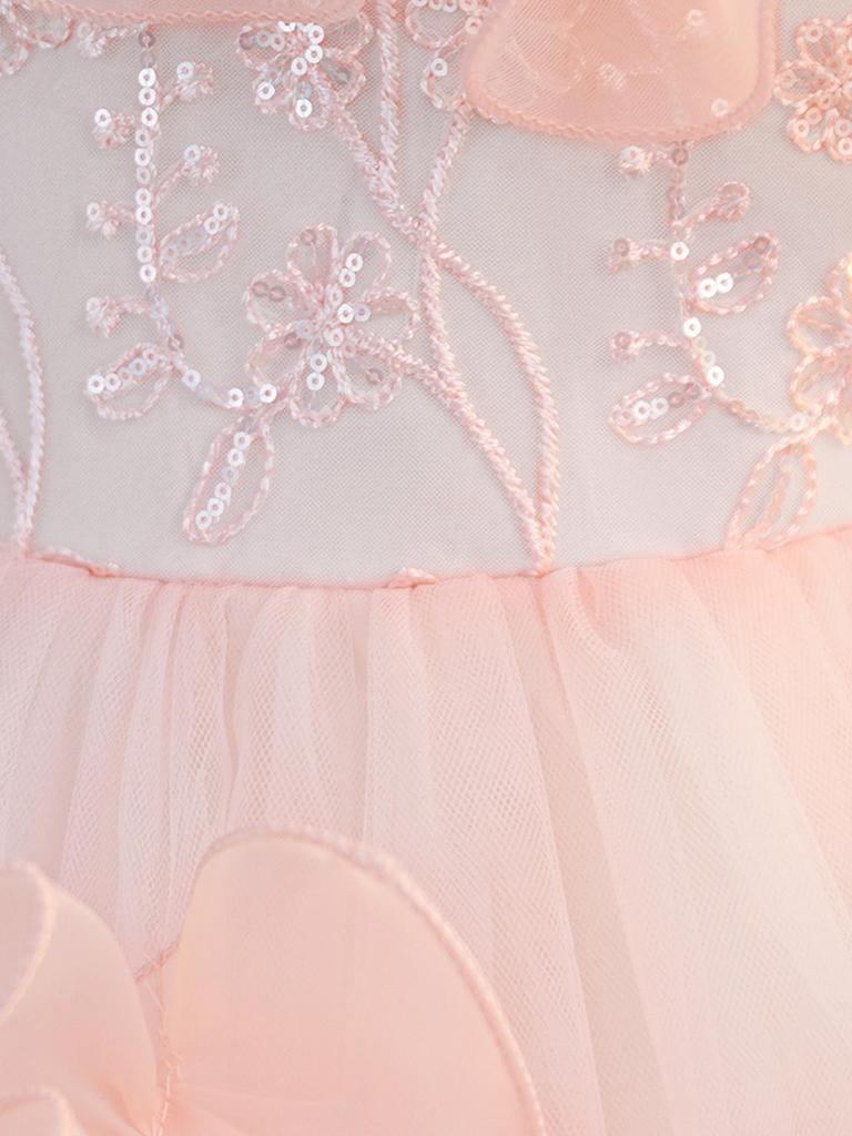 Девочкино платье-принцесса с рюшами из сетки - Нарядное для праздника и выступления на пианино