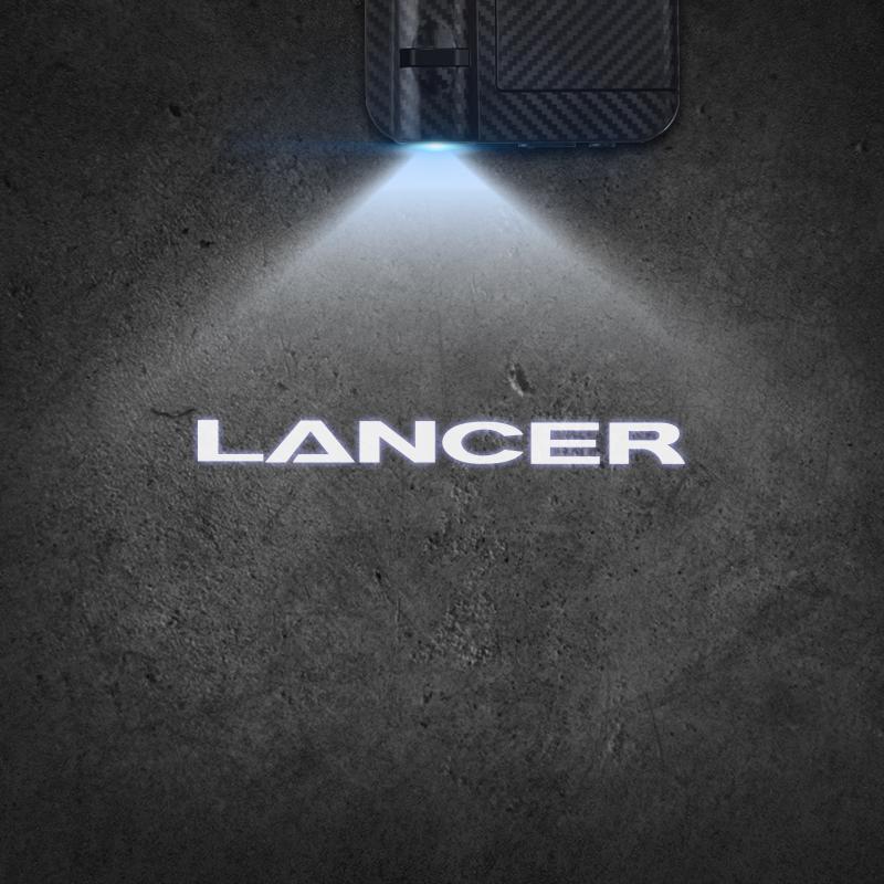 cwlsev1 For Mitsubishi Lancer EX Emblem Ralli Art ASX EVO Colt Car Door Light Welcome Lamp Wireless Laser Projector Auto Decoration