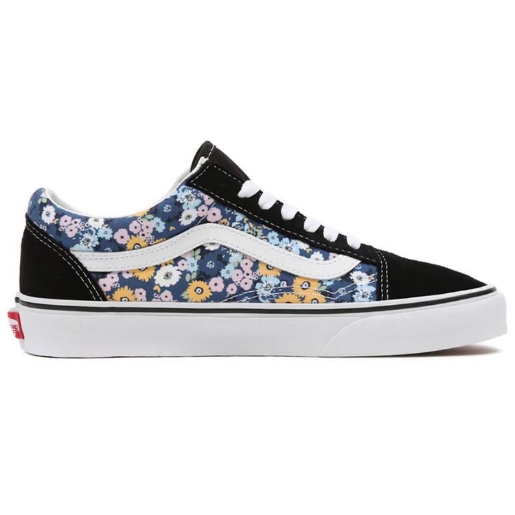 Vans Кеды Old Skool Floral с низким верхом для скейтбординга Женские кроссовки Черный Синий VN0A5KRFFF1