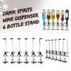 6 Bottles Shots Stand Machine Wall Bracket Wall Mounted Wine Liquor Drinks Dispenser Bar Wine Holder