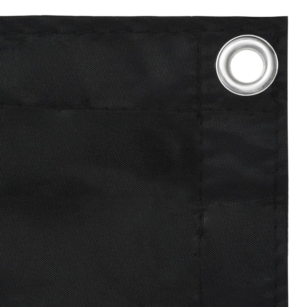 Balcony Privacy Screen Black 75 x 300 cm Oxford Fabric
