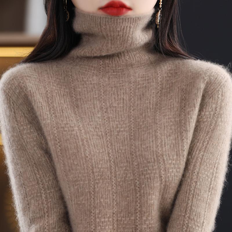 Женский кашемировый свитер Qinghe cashmere 30% кашемир 70% шерсть Женский осенне-зимний кашемировый свитер мягкий и теплый
