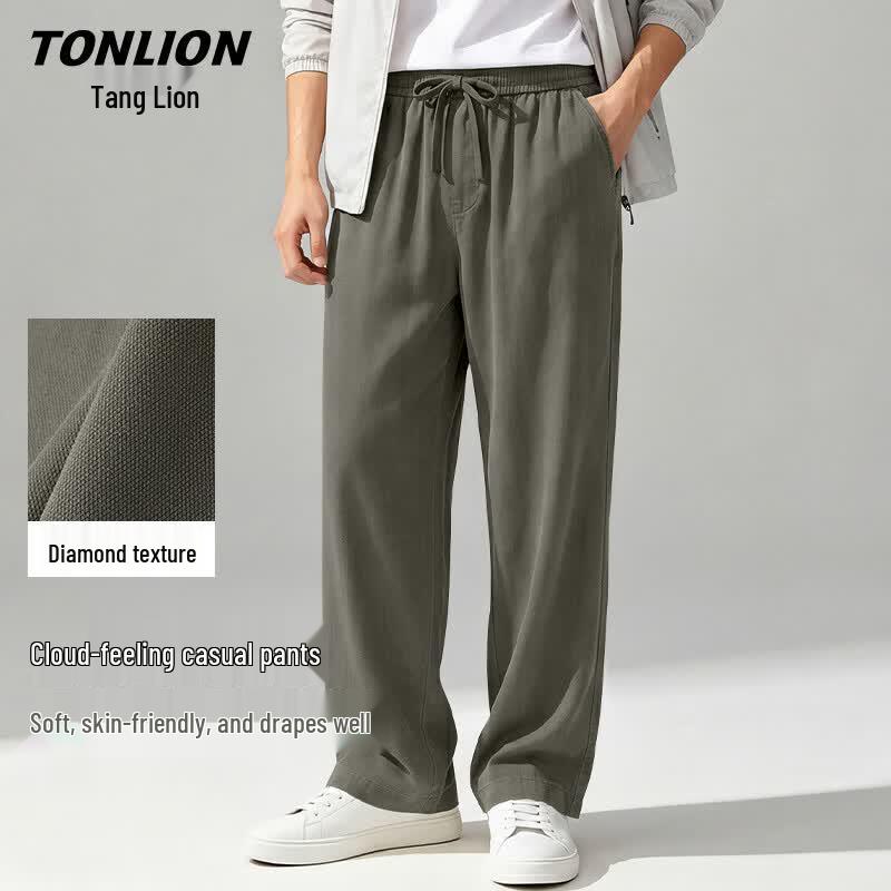 Мужские летние повседневные брюки прямого кроя TonLion