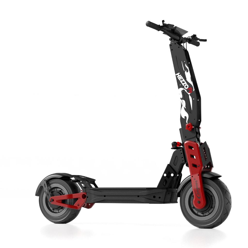 HEZZO F9 8000 Вт Двухмоторный Внедорожный Электросамокат Мотор 60 В 40 Ач Аккумулятор 12 Дюймовые Дорожные Шины Взрослый Внедорожный Складной Электросамокат