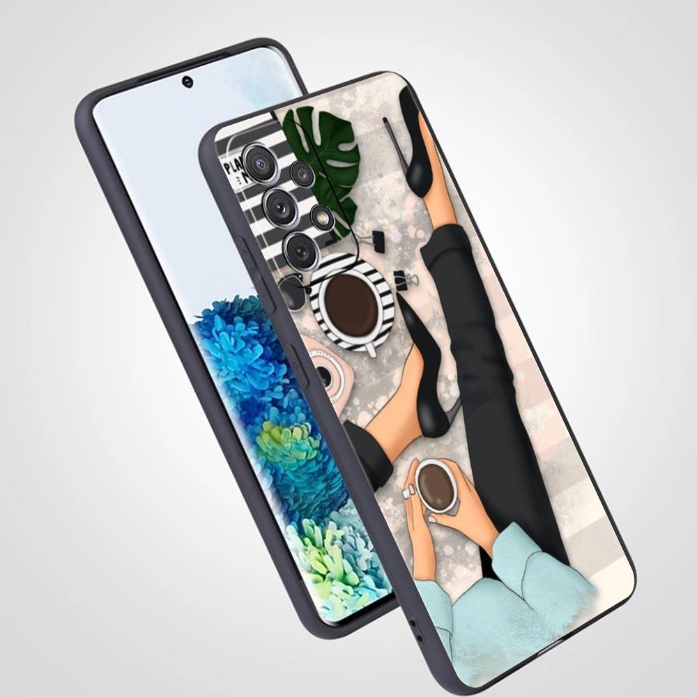 Чехол для телефона с высоким каблуком для девушки, женщины, для Samsung Galaxy A17 A07 A55 A35 A25 A15 A05 A33 A31 A23 A21s A13 A41 A73 A53 A51 A715G