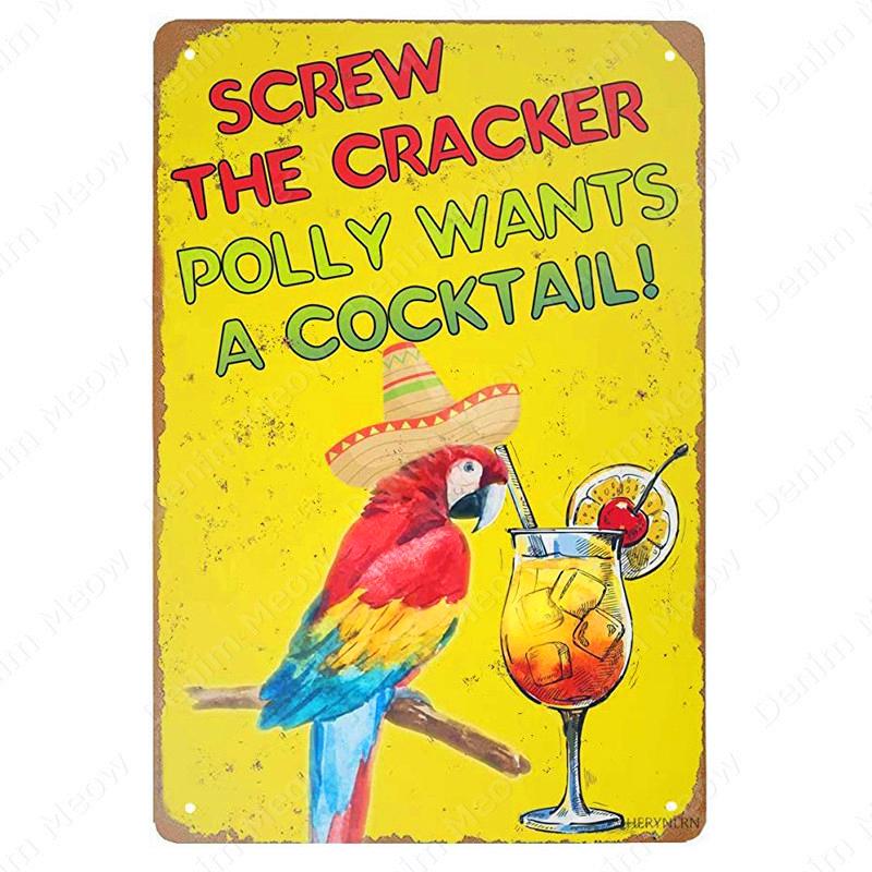 Классический Коктейли Металлический Плакат Московский Мул Старинные Оловянные Вывески Бар Украшения Дома Джин Виски Водка Текила Настенная Художественная Тарелка N365