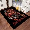 Fiery Red Horse Design Carpet, "Born Under Fire" Text, Black Base Suitable for use as an anti-slip for living room bedroom sofas