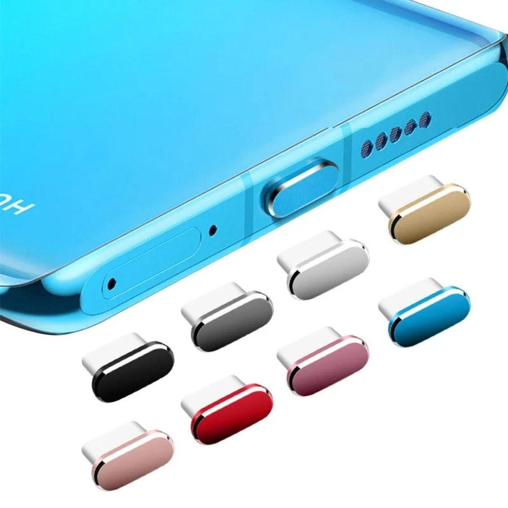 5PCS Aluminum Alloy USB Charging Port Protector Charging Port Dust Cover Cellphone Protection