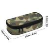 Pencil Bag 300D Polyester High Capacity Smooth Zipper with Main Pocket Mesh Layer and Removable Pen Divider for Everyday Study