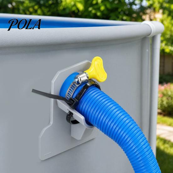 Pool Hose Holder for Above Ground Swimming Pipe Holders, Prevent Sagging, Support Bracket Water with Clamps, Pools Accessories Stabilizer