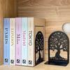 Декоративные ретро подставки для книг «Древо жизни» для тяжелых книг Черное дерево Металлические подставки для книг Настольный органайзер Библиотечные канцелярские принадлежности
