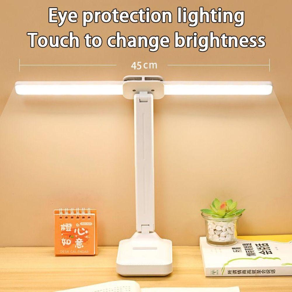 Touch Control LED Desk Lamp Eye Protection Foldable Reading Light Dimmable Table Lamp Bedside Use