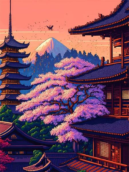 Diy Алмазная картина Мозаика Дом Улица Полный квадрат Круглая вышивка Мозаика Пейзаж Домашний декор