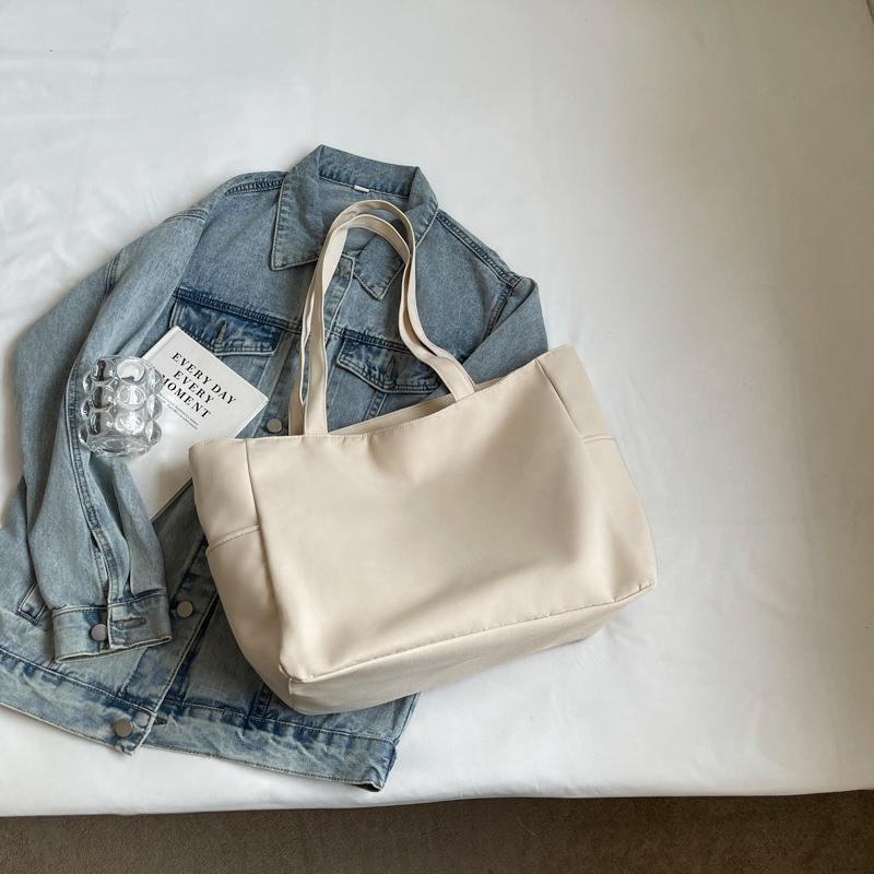 Холщовая сумка женская сумка через плечо большая вместительная сумка для поездок на работу однотонная сумка