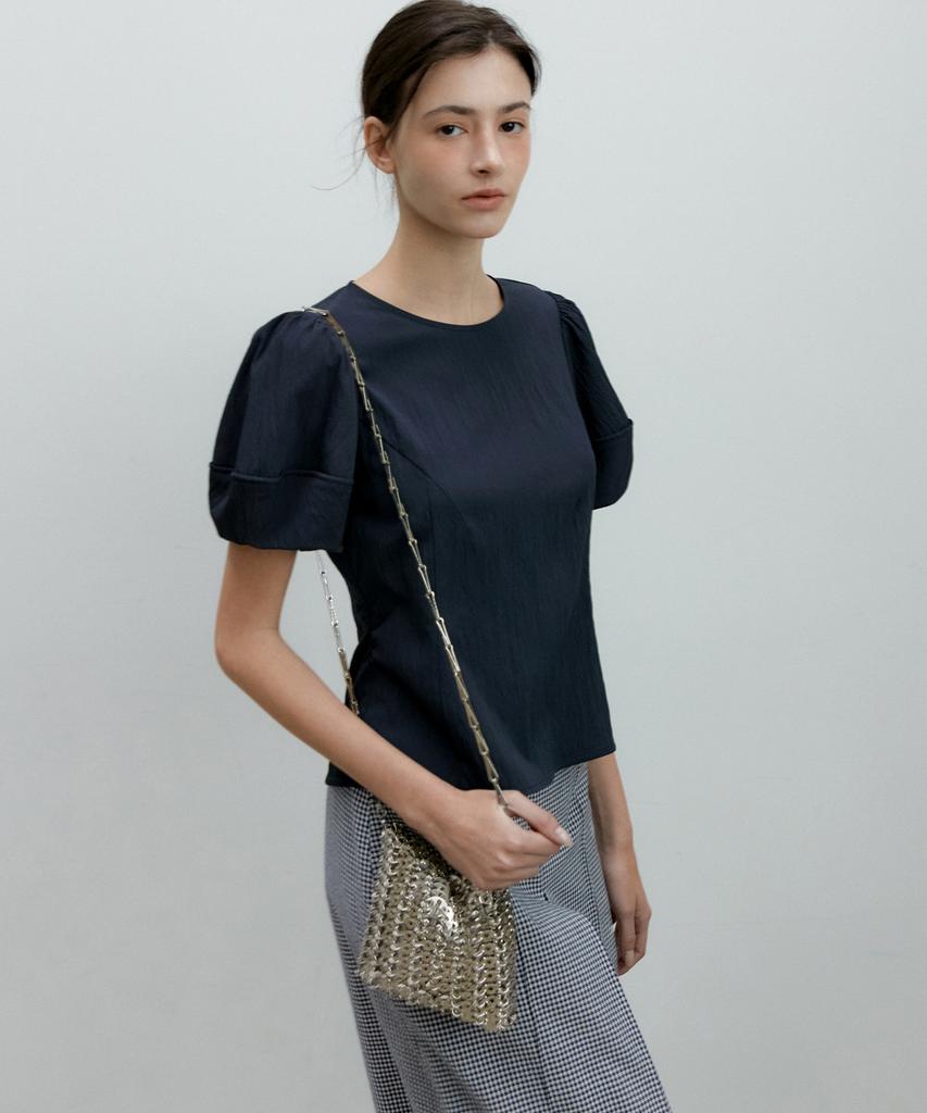 OCTETTE Wringkle Volume Blouse_2Color