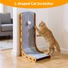 Felt Cat Scratcher with Ball L Shape Cat Scratcher Wall Mountable Furniture Protector for Pet Toy
